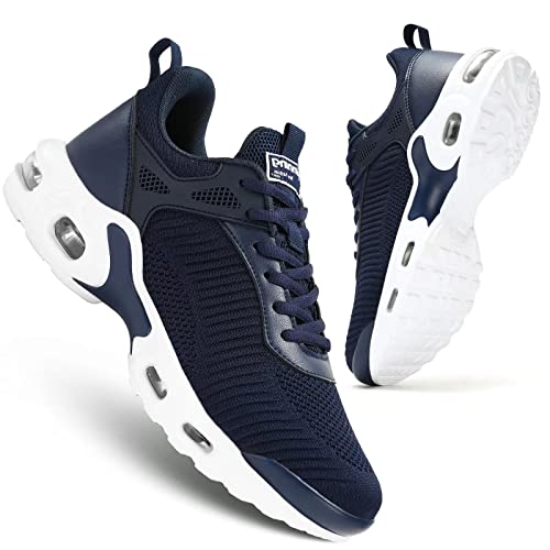 Men's Fashion Sneaker Non Slip Air Running Shoes for Men Athletics Sport Trainer Tennis Basketball Shoes Dark Blue