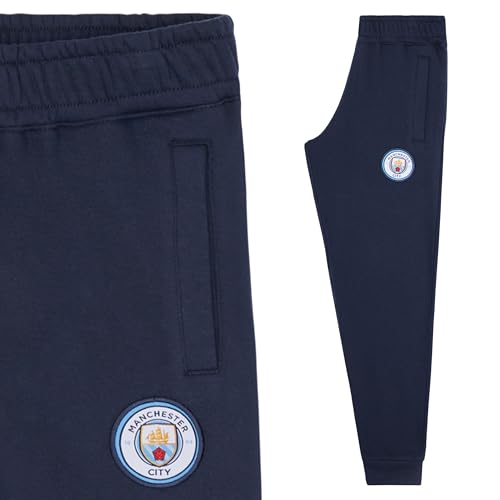 Manchester City FC Tracksuit Bottoms or Boys Hoodie Track Jacket for Teenagers Boys Joggers 7-14 Years Man City Gifts (Navy Joggers, 13-14 Years)3