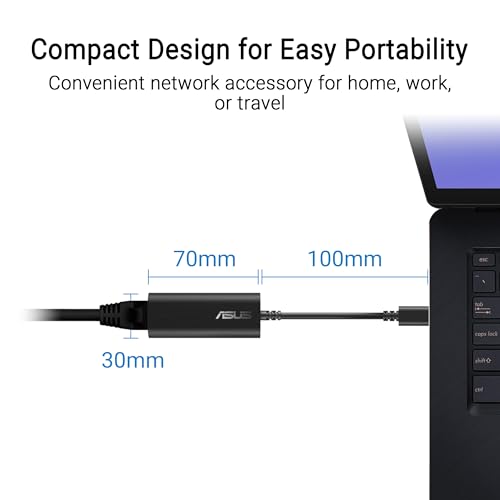 ASUS USB-C2500 V2 2.5Gbps Type-C Wired Network Adapter, RJ45 LAN, USB-C High-Speed Transfer, Compatible with 2.5G/1G/100Mbps by Asus - Image 5
