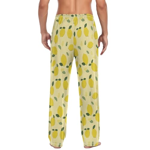 Lemon Men’s Pajama Bottoms Comfortable Relax Fit Lounge Pants2