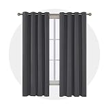 Deconovo Super Soft Thermal Insulated Eyelet Curtains Blackout Curtains for Bedr...