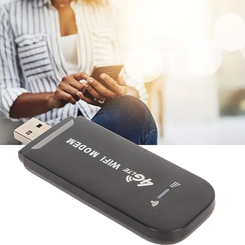 Portable 4G LTE USB Mini Router, 4G 150Mbps Mobile Internet Devices, Unlocked 4G dongle with High Safety, Simple Use for Travel Home Office (Black)