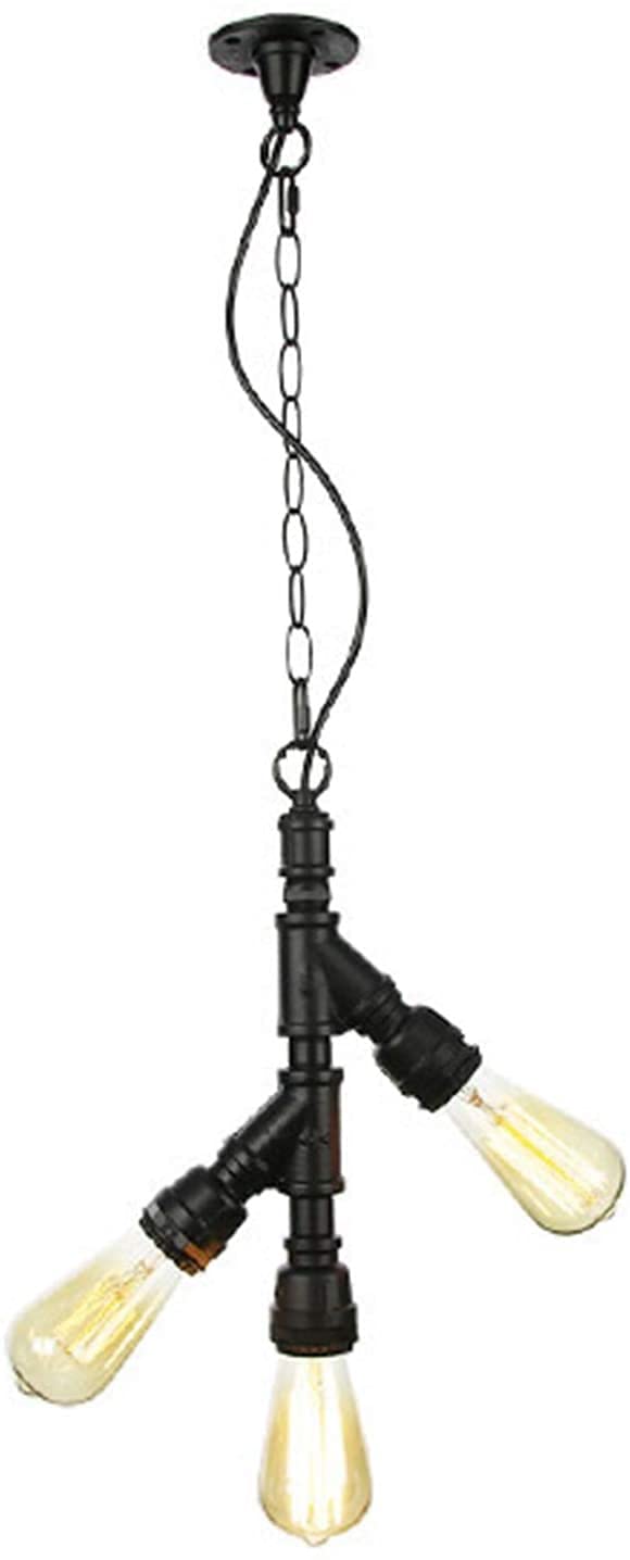 Lustre rétro 3 têtes fer résistant pour éclairer un couloir sombre