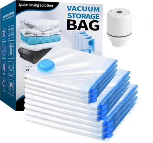 Vacuum Storage Bags with Electric Air Pump, 9 Pack Vacuum Bags