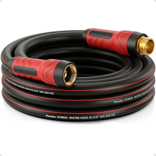 Garden Hose 15ft x 5/8", NON-EXPANDABLE Heavy Duty Premium Flexible Hose