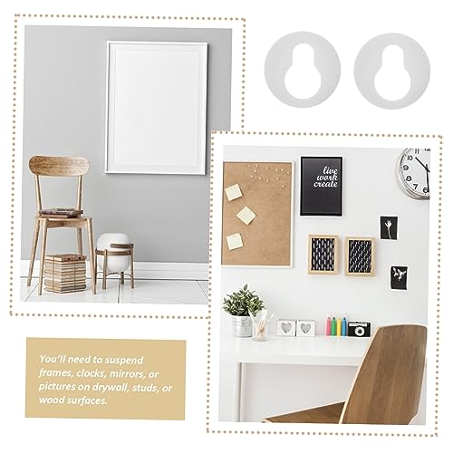 Image of Mipcase 100pcs Round Keyhole Hangers for Picture Frames Photo Frame Accessories for Easy Wall Display and Projects for Use