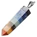 HoodaSpa 7 Chakra Pendant Necklace by Genuine Chakra Gemstone Pendant with 18.5” Stainless Steel Chain for Healing, Relaxation, Energy and Balance Package