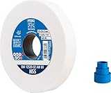 Die Schleifbockscheibe der Ausführung HSS (EAN: 4007220037812) ist besonders gut für das Schärfen von HSS-Bohrern oder das Bearbeiten anderer hochlegierter Stähle geeignet