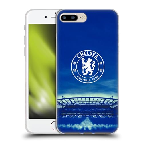 Image of Head Case Designs Officially Licensed Chelsea Football Club Logo Retro Kit and Stadium Gel Case [Military Grade] Compatible with Apple iPhone 7 Plus/iPhone 8 Plus and Compatible with MagSafe