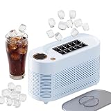 Portable Ice Maker, 12V DC Mini Car Ice Maker, Makes 10 Cubes in 15-20 Mins, with Cigarette Lighter for Trips, Camping,(Adapter Needs Separate Buy 5.5x2.1mm F to 5.5x2.5mm M Converter) (Blue)