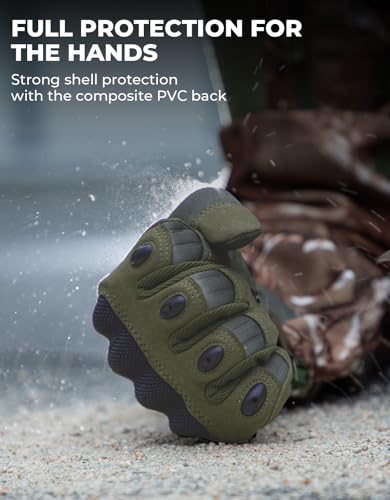 image for KEMIMOTO Tactical Gloves for Men, Touchscreen Motorcycle Gloves with H