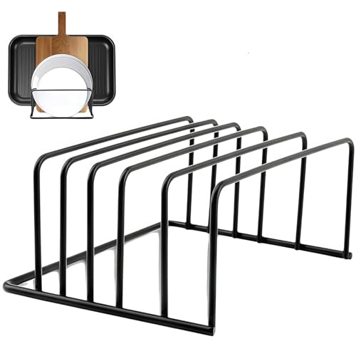 Organisateur de planches à découper, support à 5 emplacements pour porte-planches en métal pour planches à découper, plateaux, plaques de cuisson,...