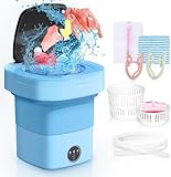 Folding Washing Machine, 11L Mini Washing Machine with 3 Cleaning Modes, Suitable for Baby Clothes, Underwear, Socks, Portable Washing Machine Folding Design Suitable for Apartments, Camping & Travel