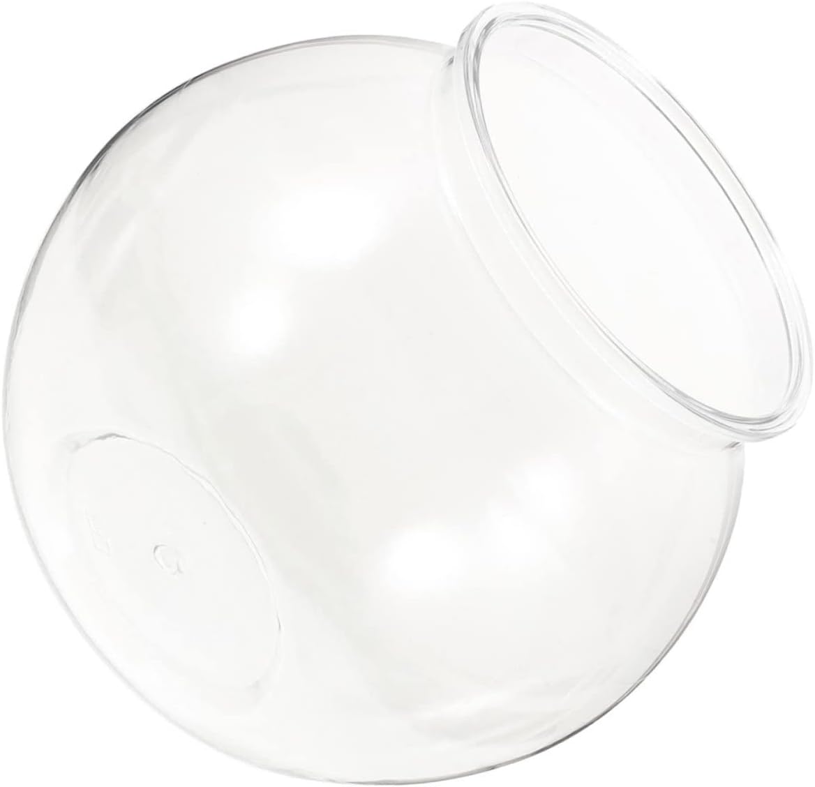 Housoutil Portable Round Plastic Fish Bowl for Home Decoration Multi-Functional Small Aquarium for Fish Shrimp and Plants and Stable Design for Desktop Use