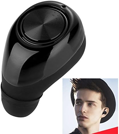 Wireless Bluetooth Headset Mini Earbud in Ear Earphone Stereo Headphone Hands-free Call with Mic 8 Hours Playing Time Compatible with Android Samsung LG IOS iPhone 11 8 7 6S Plus for Men Women (Black)