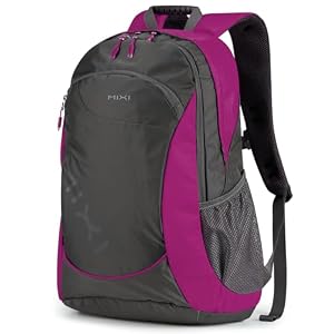 mixi Ultra Lightweight Backpack 45L Waterproof Casual Backpack for Travel Sports Camping Hiking College Back Pack Daypack for Men Women, 21 inch-Rose Red