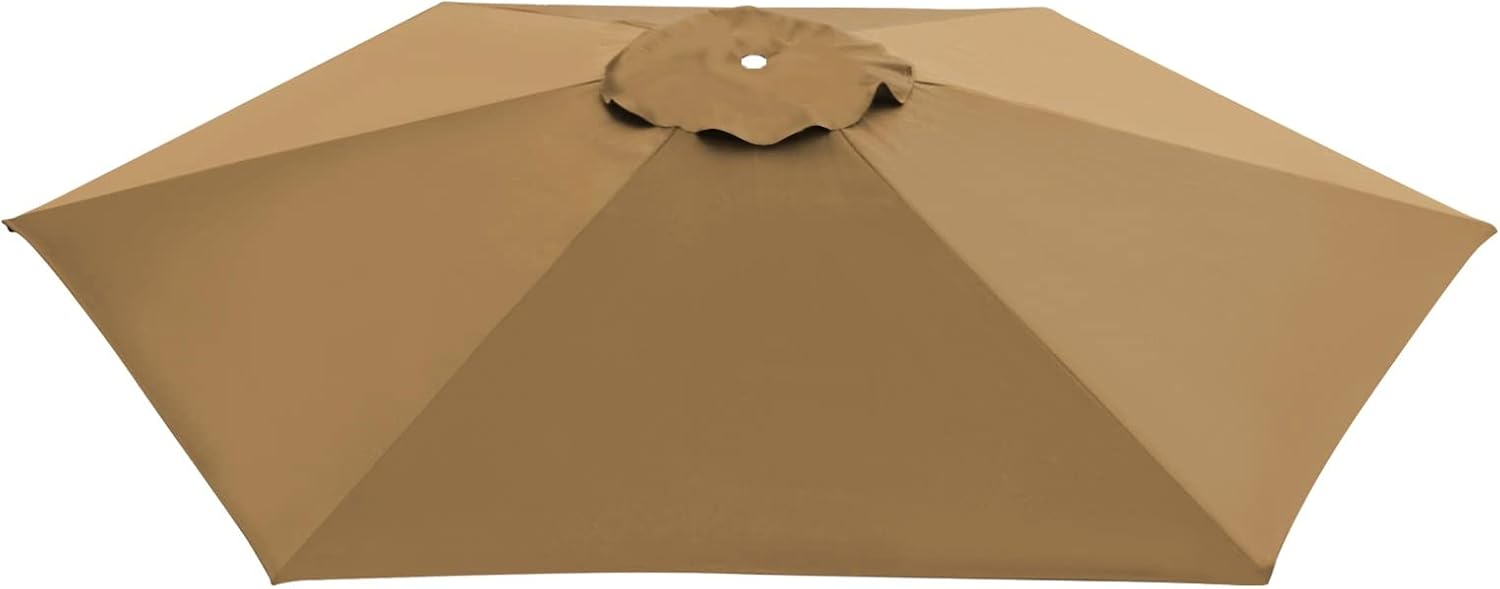 BenefitUSA 9ft 6ribs Umbrella Canopy Cover Replacement Top Canopy for Patio Umbrella(Canopy Only)