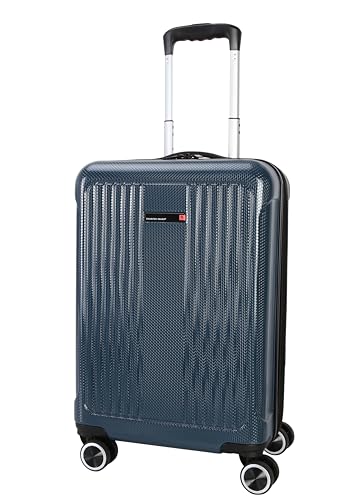 Sharper Image Shukra 21.5 Expandable 8-Wheel Spinner Carry On Luggage Suitcase Stratified Sea