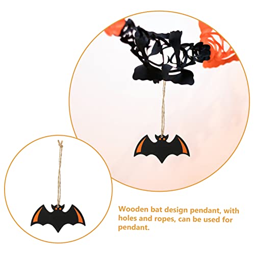 Murciélagos de madera Halloween PRETYZOOM 100 uds para decoración 4