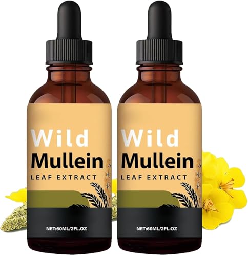 Respiclear Wild Mullein Drops, Respiclear All-Natural Mullein Drops (with Ginger and Lemon), Natural Lung Care Supplement