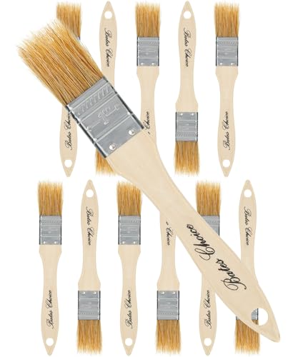 Bates- Chip Paint Brushes, 1-Inch, 12 Pack, Natural Bristle