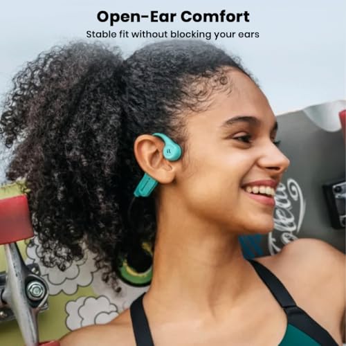 Image of Concept Kart SHEYIN X5 Bone Conduction Headphones, Open-Ear Bluetooth 6.0 Wireless Earphones, IPX8 Waterproof, 8-10H Playtime, Magnetic Fast Charging, for Running & Swimming (Black)