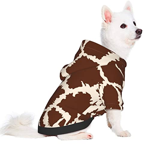 Funny Giraffe Animal Print Pet Dog Costume Pets Wear Hoodies Fall Cloth Sweaters Sweatshirts Jacket Pullover #TOP2