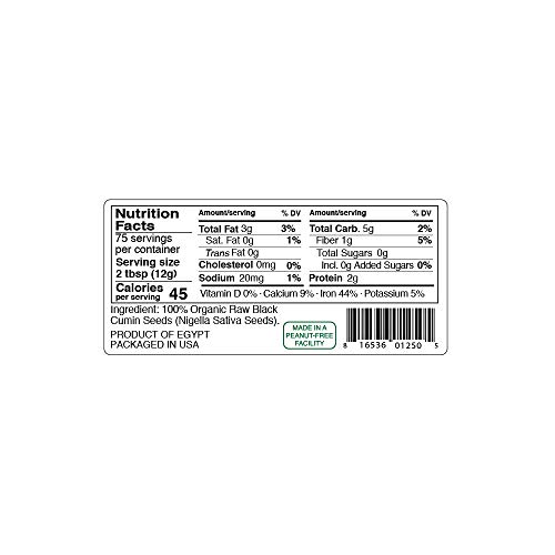 Kevala Organic Raw Black Cumin Seeds (Nigella Sativa) 2 Lb #TOP2