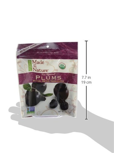 Vista 4 de Made In Nature Ciruelas secas orgánicas, 6 onzas