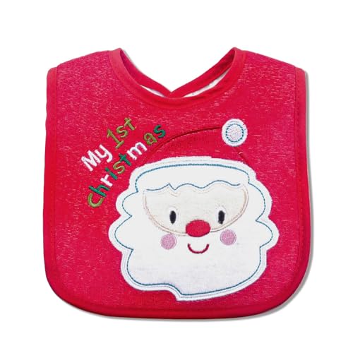 Rumyve Waterproof Christmas Baby Feeding Bibs, Festive Gift for Boys and Girls Soft and Durable Infant Drool Towels