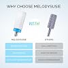 MelodySusie Ceramic Nail Drill Bits Set, 3/32'' (2.35mm) Professional Acrylic Nail File Drill Bit for Manicure Pedicure Cuticle Gel Nail Polishing 4 Pcs