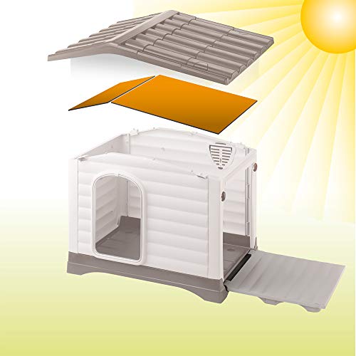 Ferplast Kit mit 6 Dämmplatten für die Hundehütten Modell DOGVILLA 90, Dämmplatte für Hundehütten, Wärmedämmplatten, Einfache Montage, 74 x 57 x H 9 cm