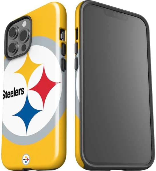 Skinit Impact Phone Case Compatible with iPhone 15 Pro Max - Officially Licensed NFL Pittsburgh Steelers Large Logo Design