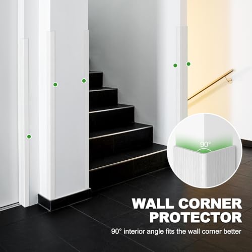 Image of Wall Corner Protector,Self Adhesive Corner Guards for Walls Edge Protector for Walls.1-5 /8 Inch Wide x 36 Inch Length,PVC Double Side Edge Protector Furniture Corner 2PCS.