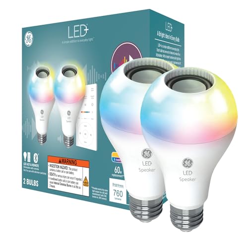 GE LED+ Color Changing Speaker LED Light Bulb with Remote