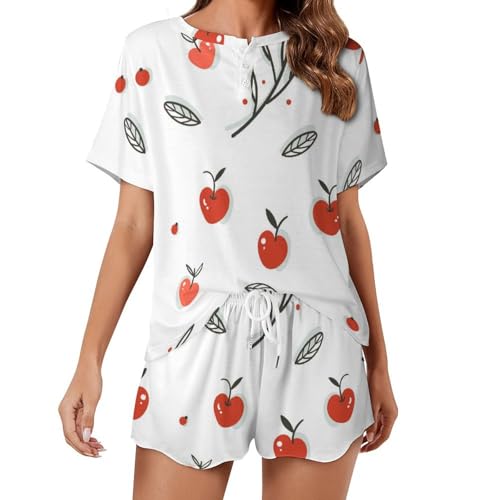 Pyjama femme manches courtes vêtement de nuit été doux pour des instants de pure détente