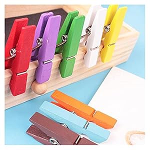 Pennenzak 100 stks/mooie mini gemengd kleur papier wasknijper ambachtelijke clips 35mm kleurrijke hout clip foto clips…