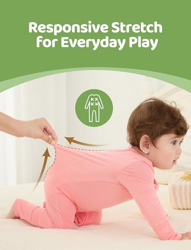 PATPAT Baby Footies Boys Girls - Bamboo Viscose - Zipper & Non-Slip Soles Romper Mitten - Footed & Footless Infant Clothes4