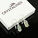 CRYSTALINES Natural Raw Aqua Chalcedony Gemstones Dainty Earrings, Rough Stones Dangle Jewelry, Handmade, Chakra Healing Crystals, Chalcedony Women Earrings, Silver Plated, Gifts