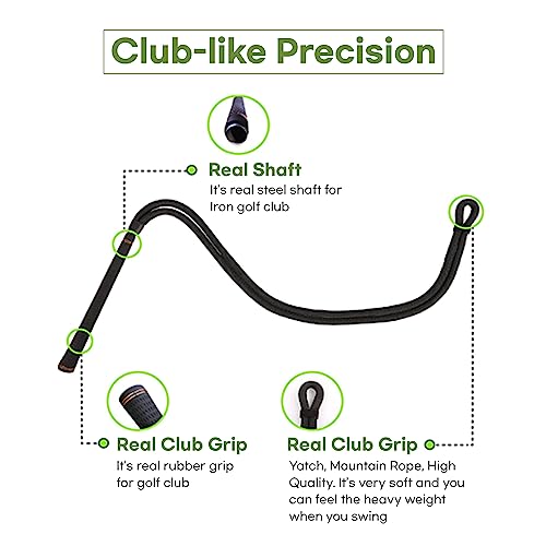 Image of Golf Swing Training Aid - Premium Rope Trainer Equipment (RopeSwing)