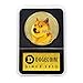 P&F Moneta Fisica Dogecoin con vetrina, Pezzo da Collezione in Colore Oro con Adesivi esclusivi