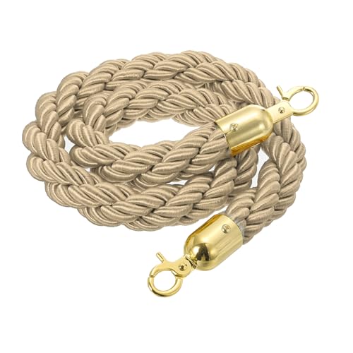 sourcing map Corde torsadée de 1 m, corde de poteau torsadée avec crochets à pression pour poteaux, supports, séparateur de file d'attente, contrôle de...