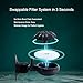JOMISSLY Adjustable Aquarium Nano Bubble Diffuser, Ultra-Fine Air Stone Disc with Suction Cup, High-Output Oxygenation for Fish Tank, 2-Pack, Black