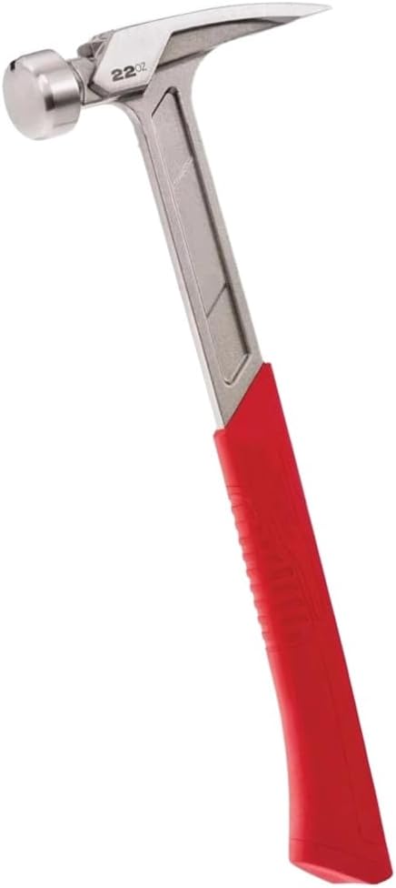 New 48-22-9023 Claw Hammers for Milwaukee 22oz Smooth Face Framing Hammer Length 15.0" Width 6.125" Height 1.5“- Red