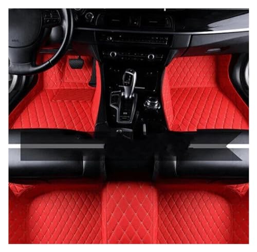 Tapis de sol voiture VW Amarok étanche et antidérapant rouge 5 places