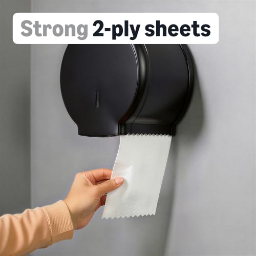 Image of Amazon Basics 2-Ply Ultra Plus Toilet Paper, Bath Tissue, Soft and Strong, Septic Safe, Unscented, 400 Sheets per Roll, 80 Individually Wrapped Rolls for Business Use (Previouly AmazonCommercial)