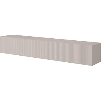 Selsey TV Cabinet Board Sideboard TV Table TV Cabinet 175 cm Hanging Milled Front Gray Beige Veldio