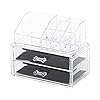 Compactor RAN5048 Make-up- en sieradenorganizer met 2 laden en 9 vakken, transparant, 18,8 x 11,7 x 15,8 cm