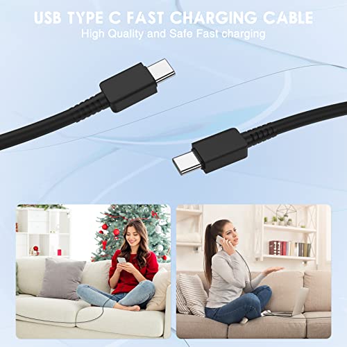 (2Pack) 10Ft USB C Fast Charger, 25W Type C Wall Charger Block with USB C to USB C Cable Android Charger Adapter for Samsung Galaxy S23 Ultra/S23+/S22+/S10+/S9/S8/Note 10 Plus/Note 20