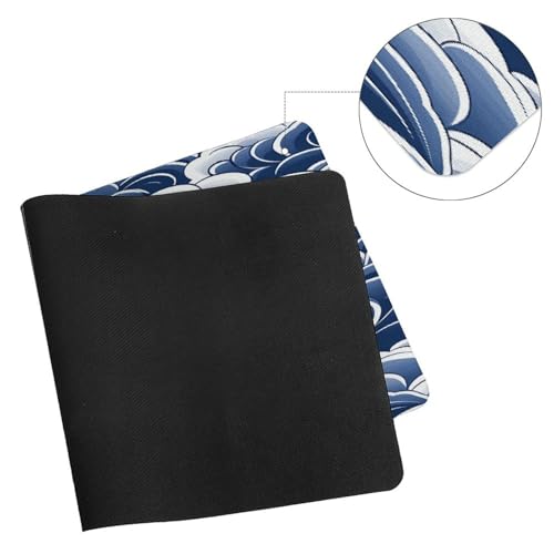 Pad mouse grande antideslizante azul y blanco 30x60cm miniatura 7